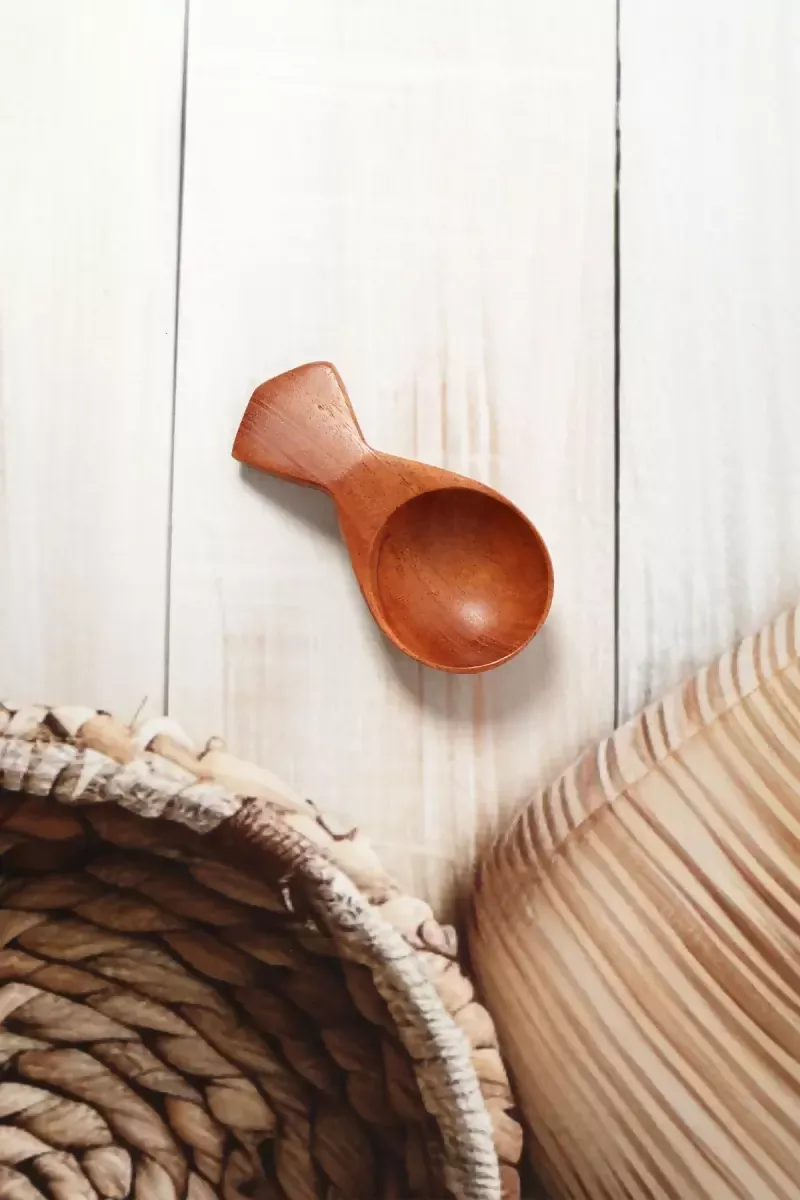 Bluevel Neem Wood Masala Spoon - 5 cm, Pack of 1 - Image 5