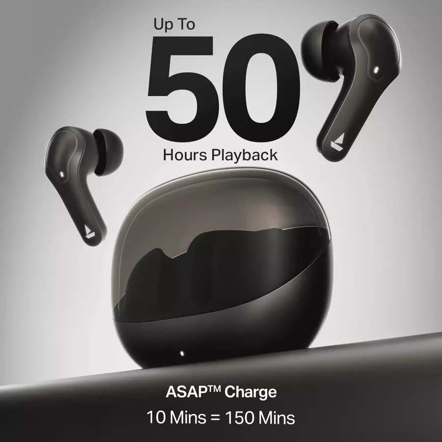 boAt Airdopes Plus 311 TWS Earbuds with 50H Playback, ENx™ Noise Cancellation, ASAP™ Fast Charging, Bluetooth v5.3, Low Latency Mode - Image 4