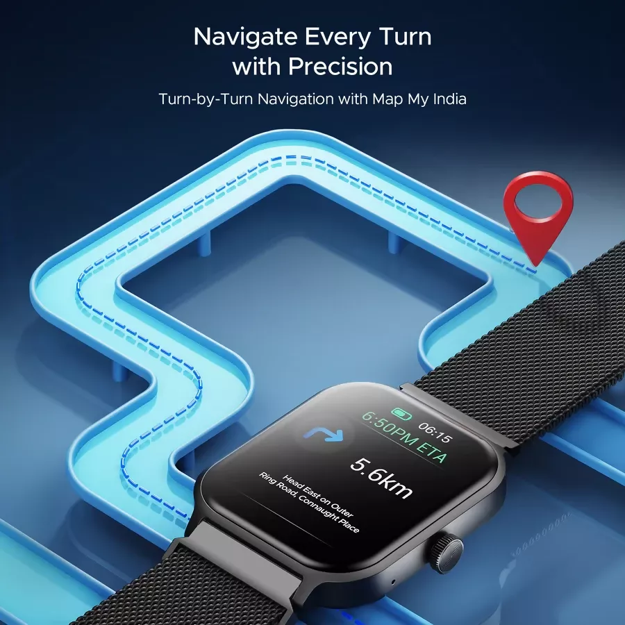 boAt Storm Call 3 Plus Smartwatch with Bluetooth Calling, 1.96" HD Display, AI Voice Assistant, 100+ Sports Modes, Heart Rate & SpO2 Monitor, IP68 Water Resistant - Image 3