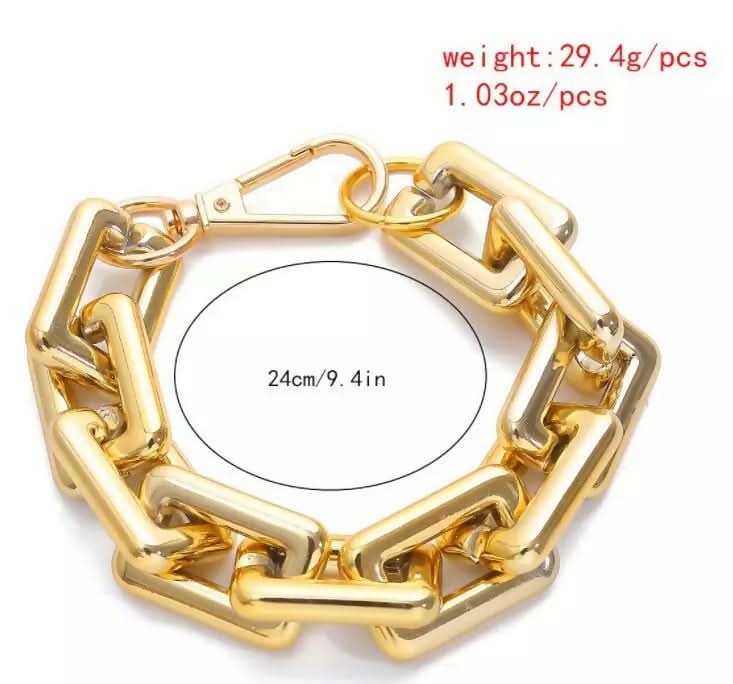 Bold & Beautiful Gold Jewelry Set – Chain Necklace, Bracelet & Earrings Combo (Set of 3) - Image 6