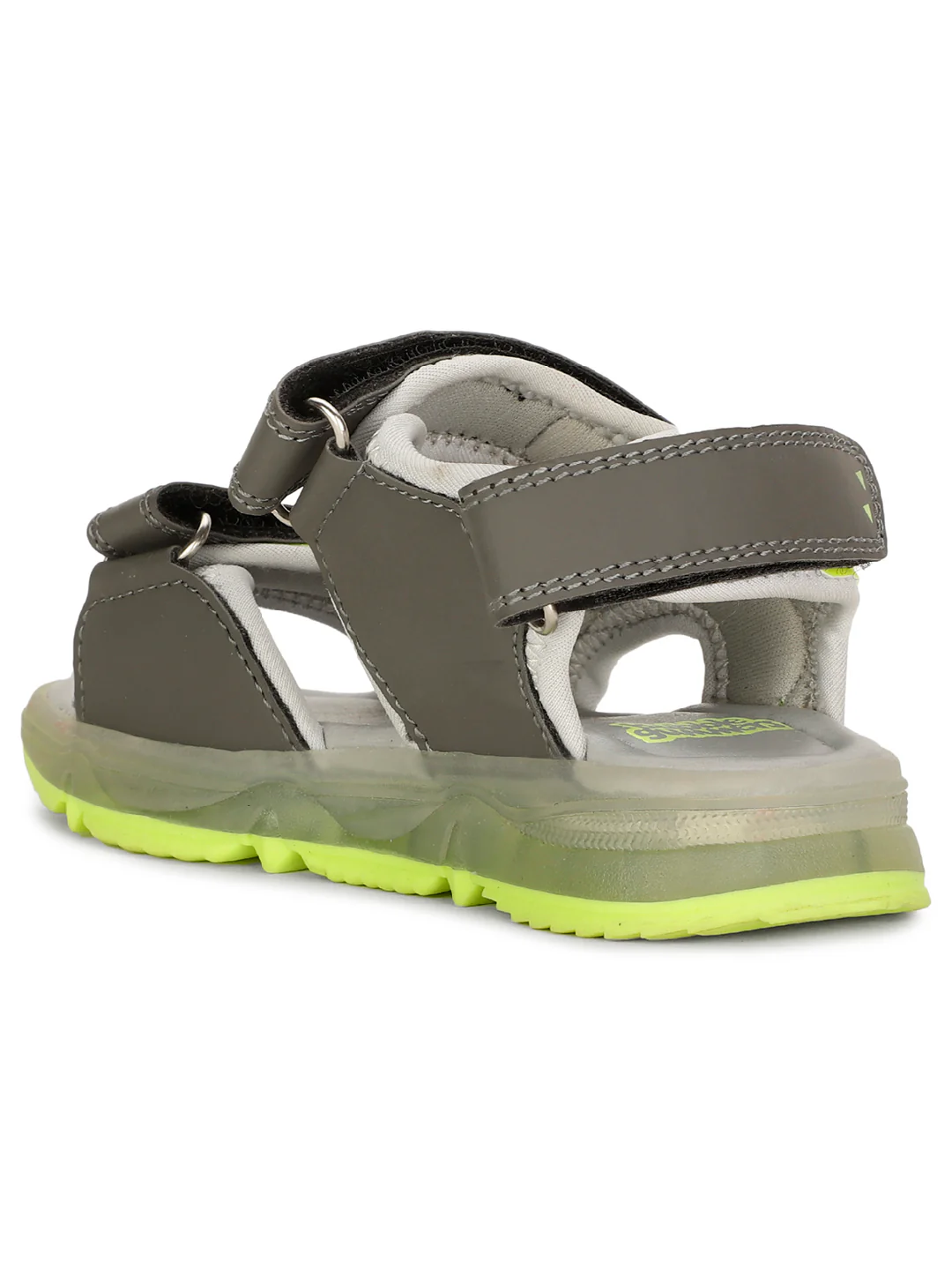 Bubblegummers Boy's Grey Velcro Strap Sporty Sandal - Image 3
