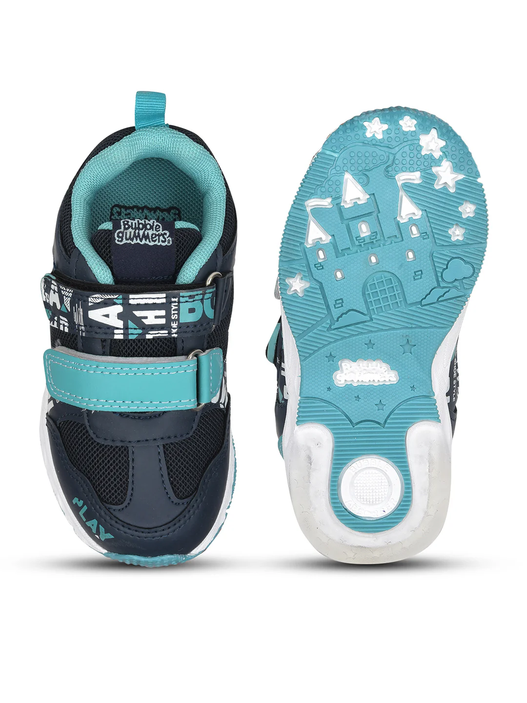 Bubblegummers Boy's Navy Blue Casual Velcro Strap Shoes - Image 4