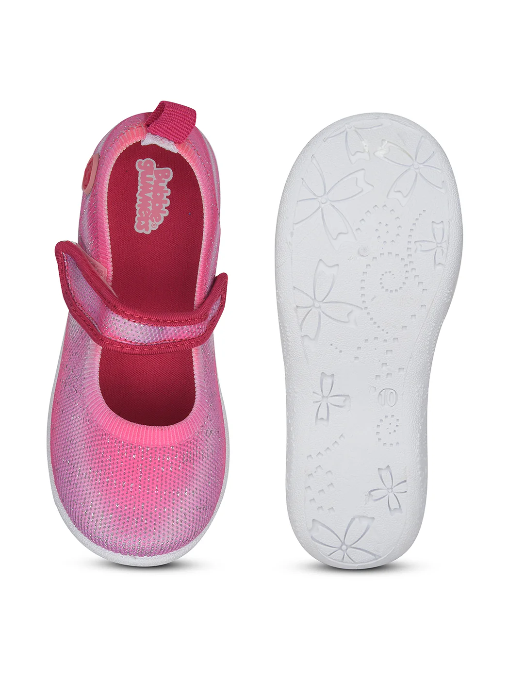 Bubblegummers Girl's Neon-Pink Casual Ballerina - Image 4
