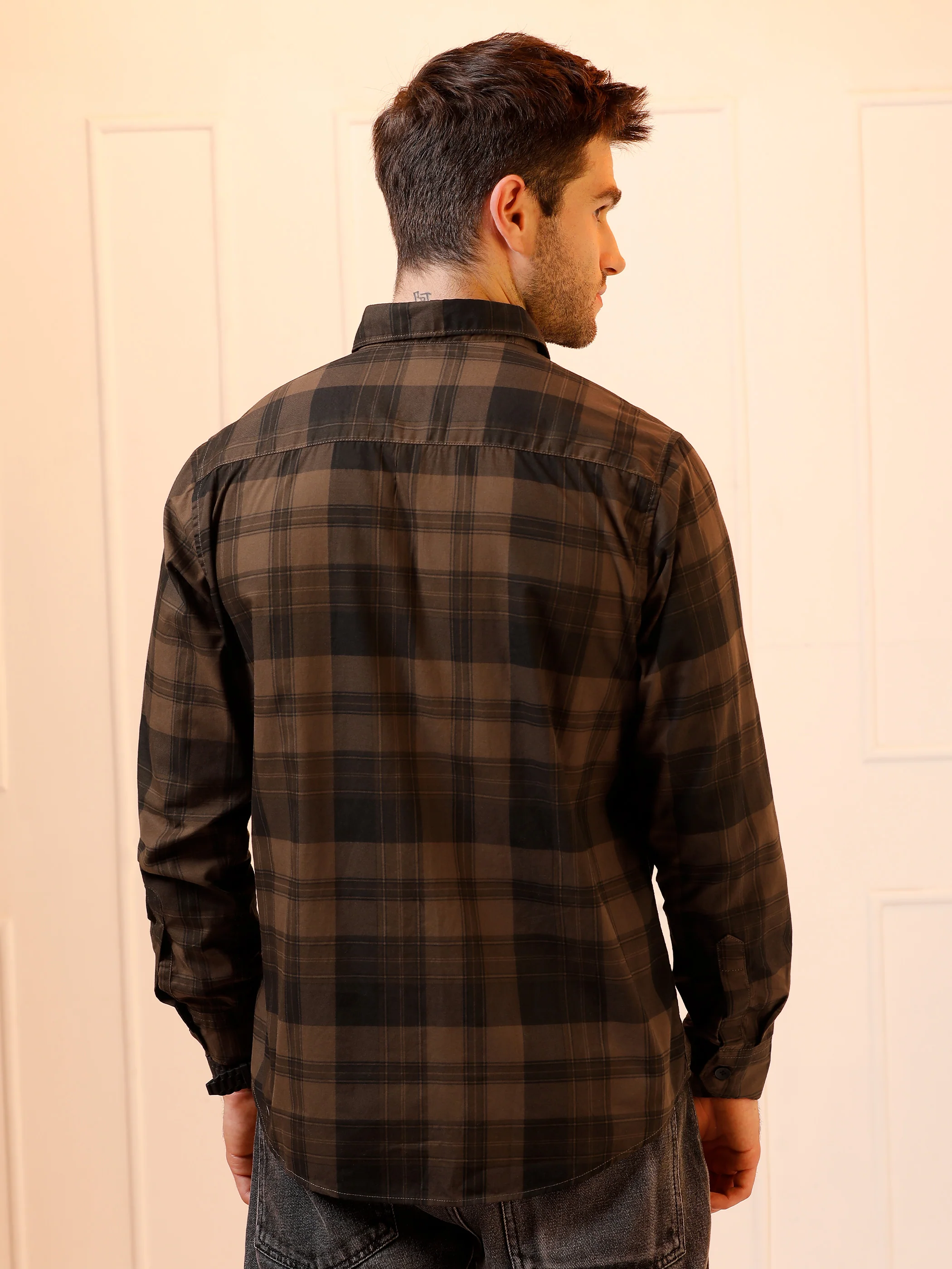 Dual Pocket Checked Shirts for Men - Image 8
