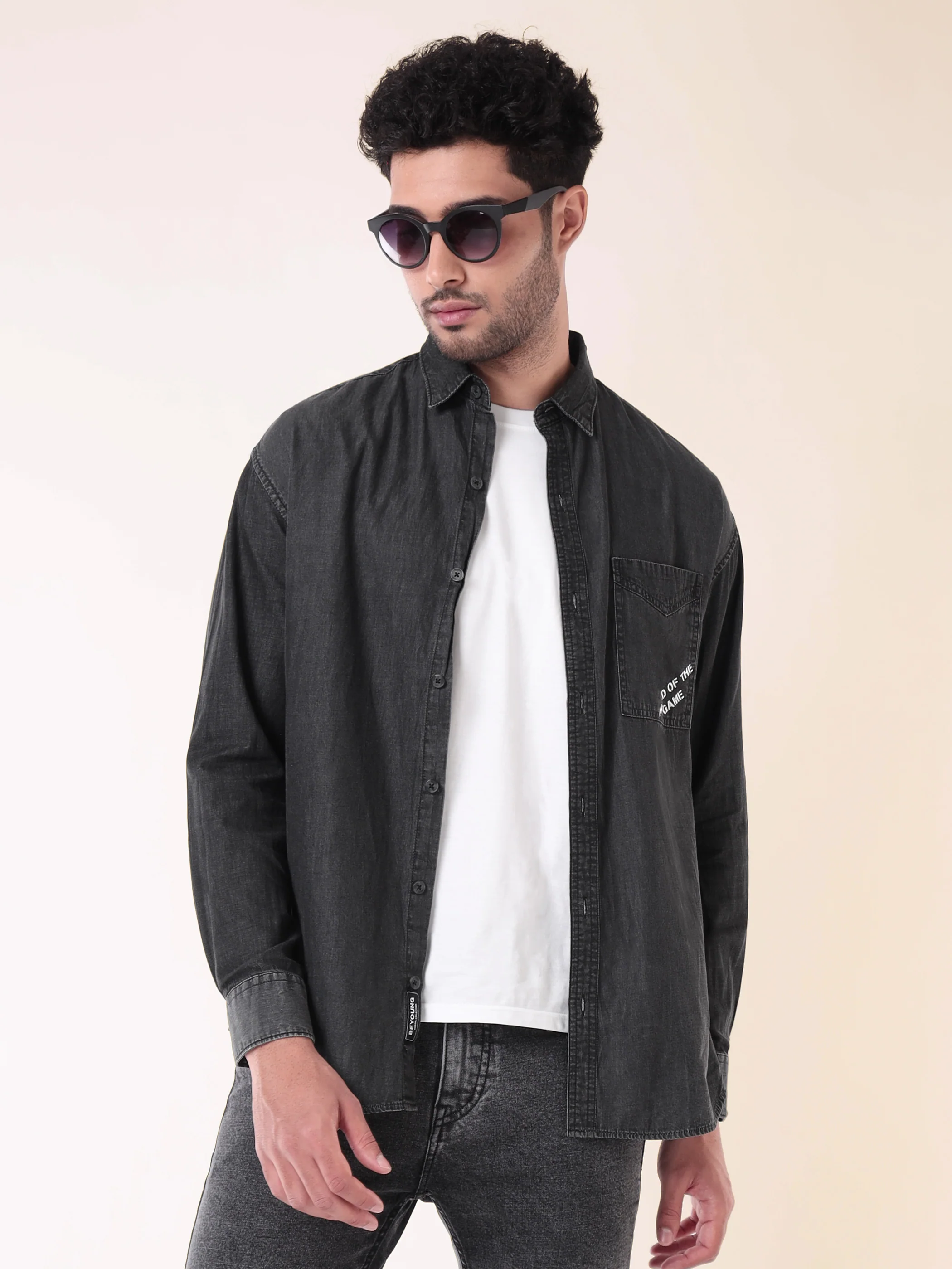 Single Pocket Denim Shirt for Men - Image 2