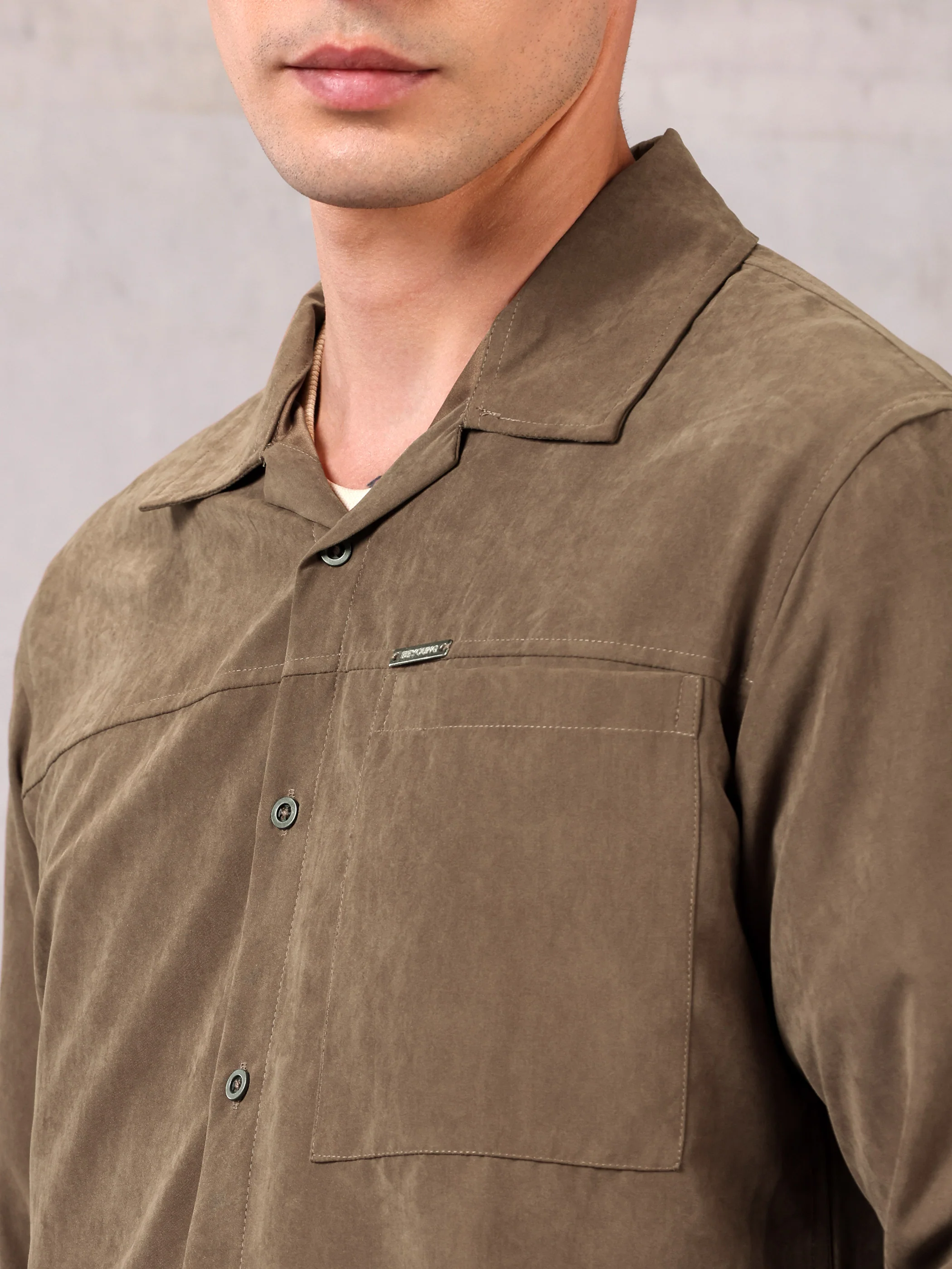 Solid Suede Shirt - Image 41