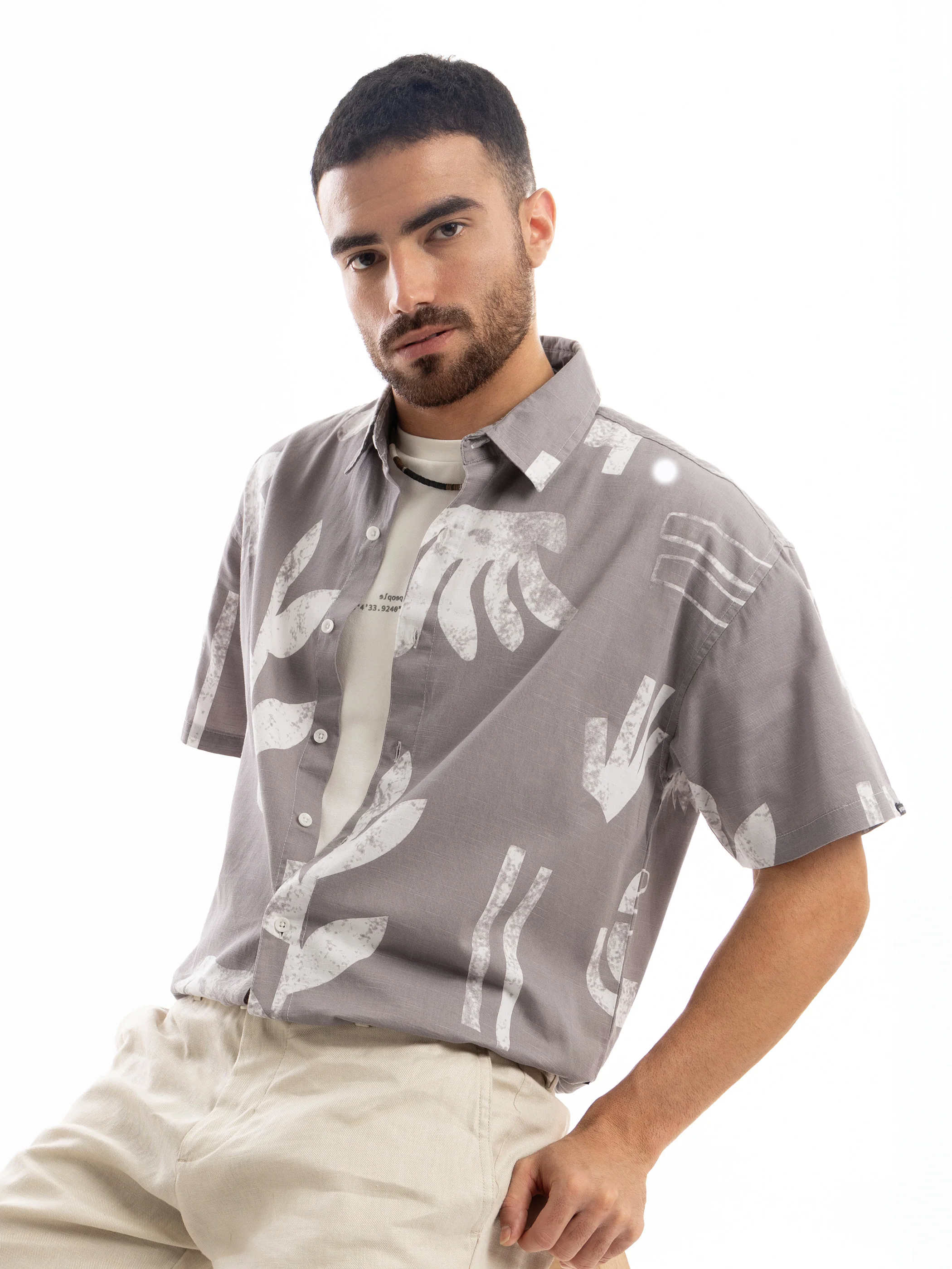 Printed Half Sleeve Cotton Shirt For Men - Image 2
