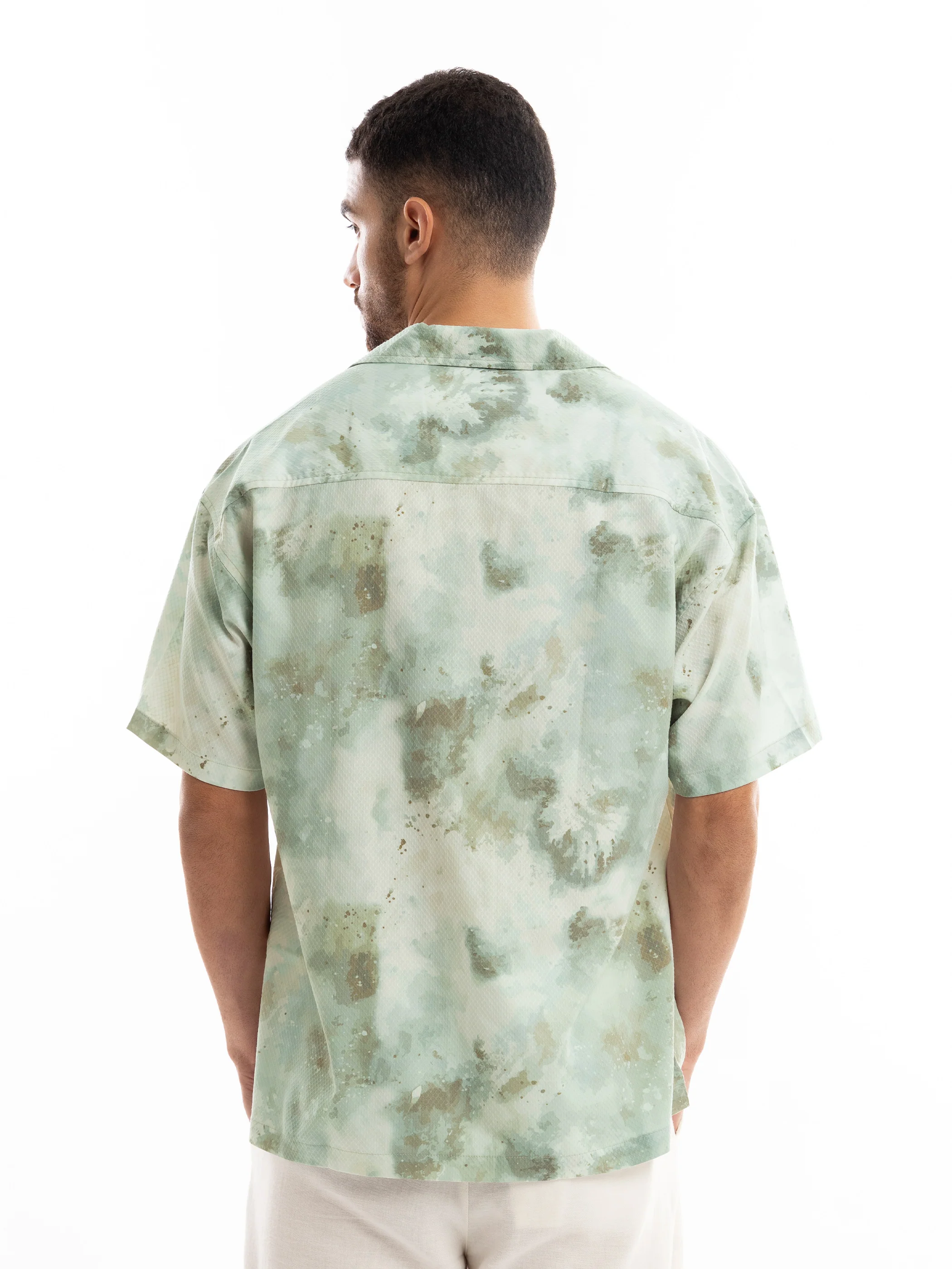 Crocodile Textured Cuban Mens Shirt - Image 6