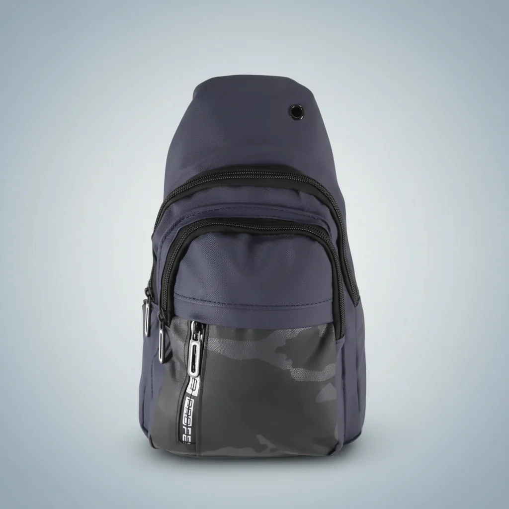 Camouflage Pattern Messenger Bag for Men - Navy Blue - Image 4