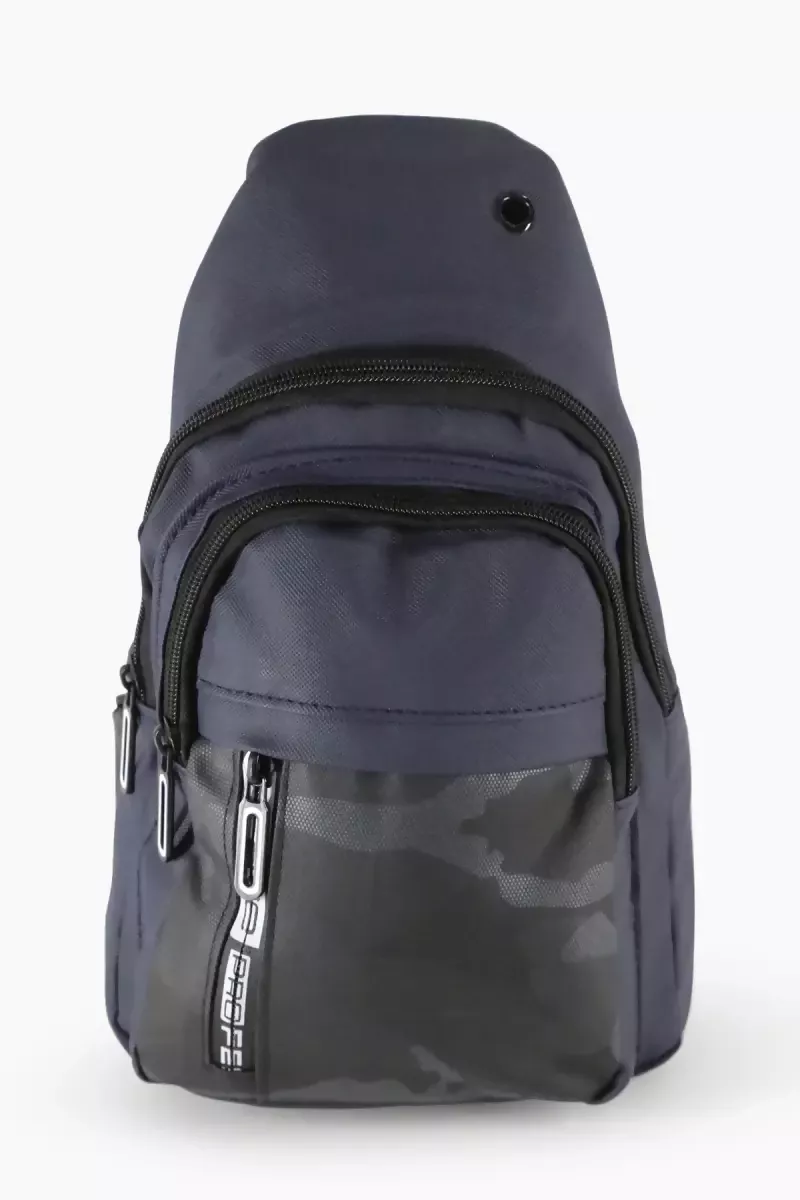 Camouflage Pattern Messenger Bag for Men - Navy Blue - Image 8