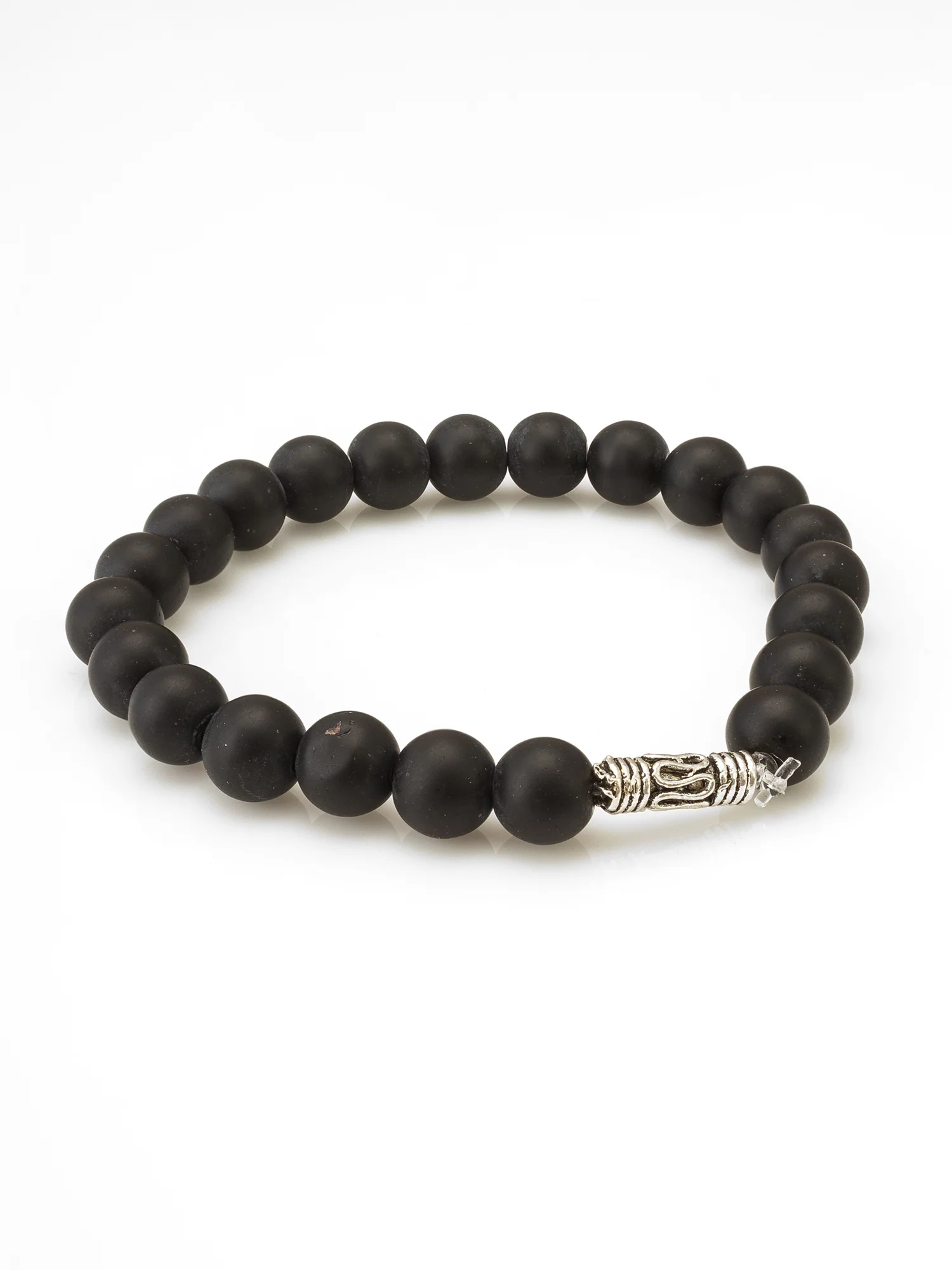 Classic Matte Black Beaded Bracelet