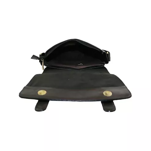 Classic PU Leather Messenger Bag – Vintage Sling Bag for Everyday Use (Midnight Black) - Image 7