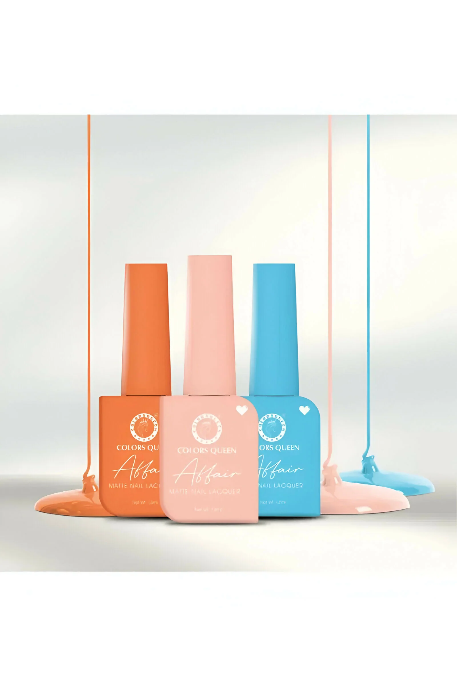 Colors Queen Affair Semi Matte Glossy Nail Polish - Pack Of 3 (Shade 02) - Image 5
