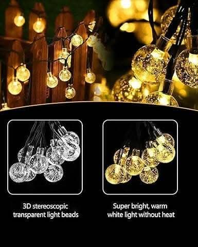 Crystal bubble shaped ball LED string light (14 lightS) - Image 6