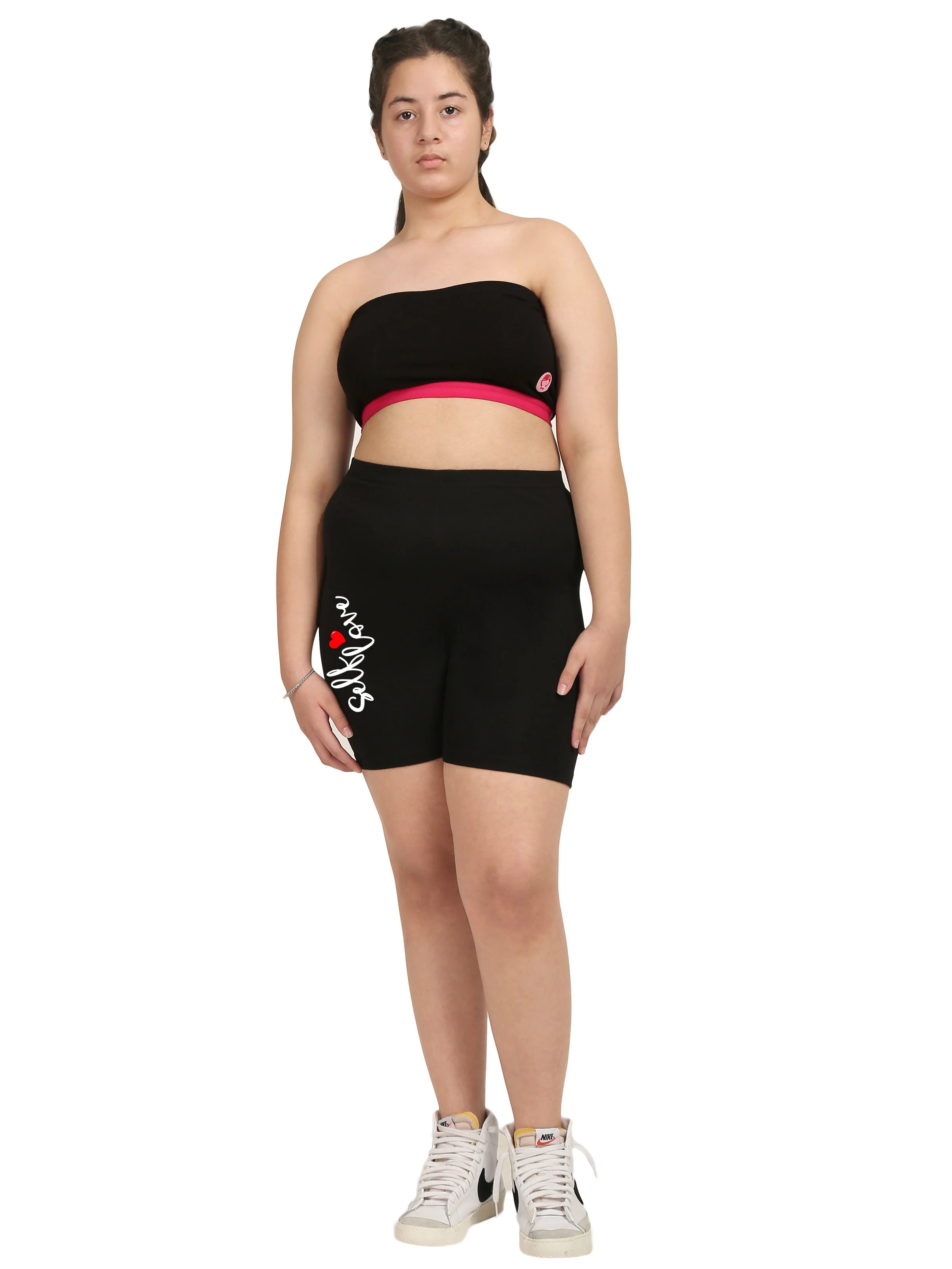 D'chica Essentials Assorted Solid Black Lycra Cycling Shorts – Stylish Comfort for Every Move! | Color (Black)