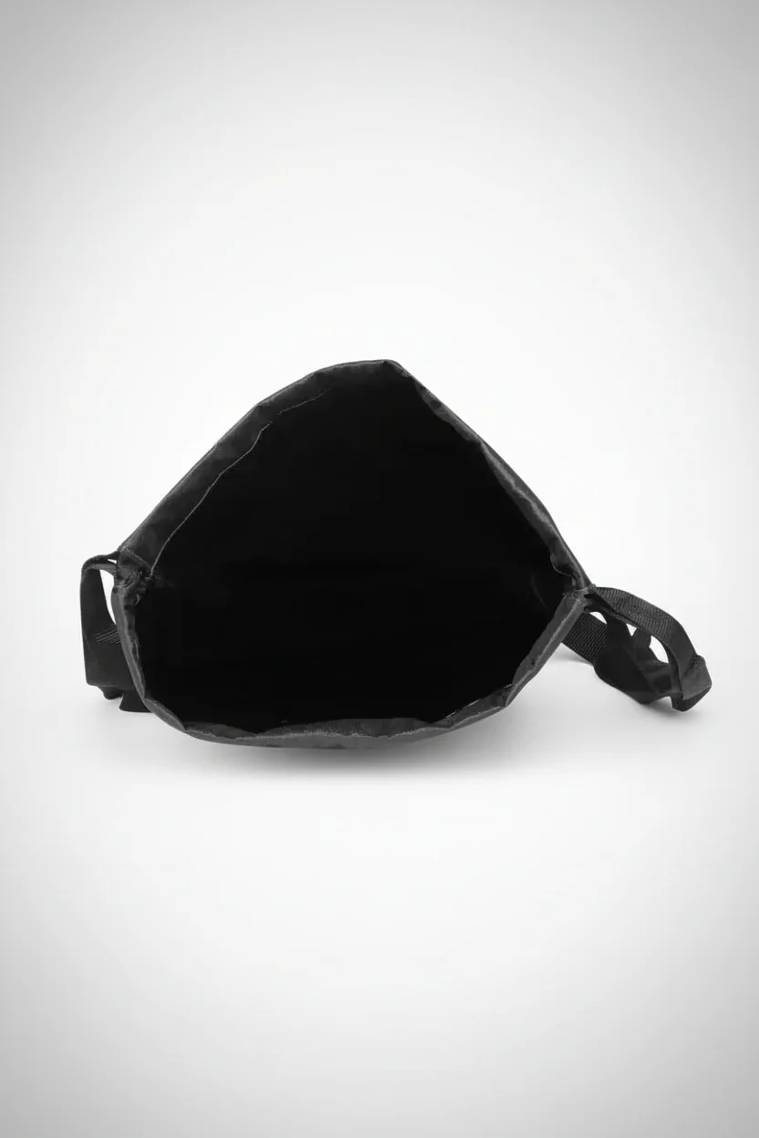 Double Shoulder Travel Drawstring Backpack for Unisex - Black - Image 3