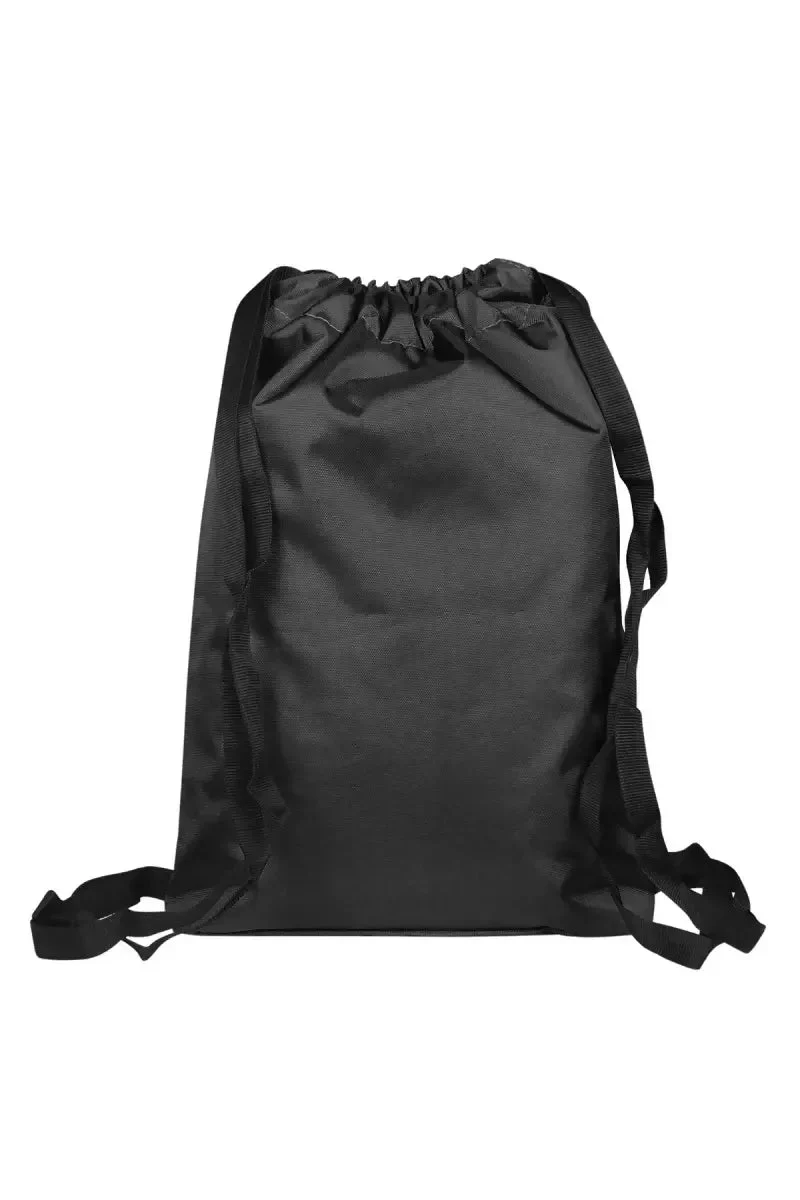 Double Shoulder Travel Drawstring Backpack for Unisex - Black - Image 6