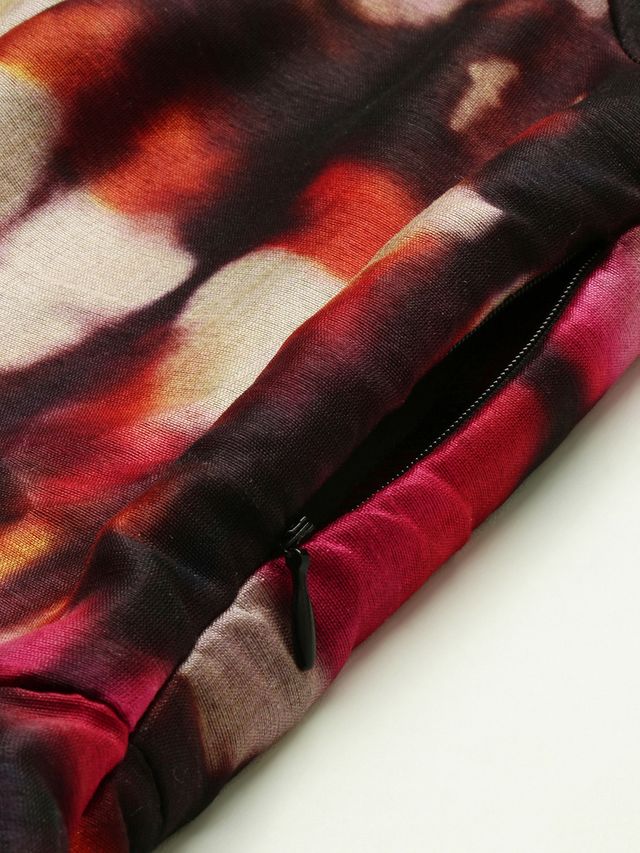Bollywood Vogue Ready To Wear Multicolored Digital Printed Art Silk Dress - Image 5