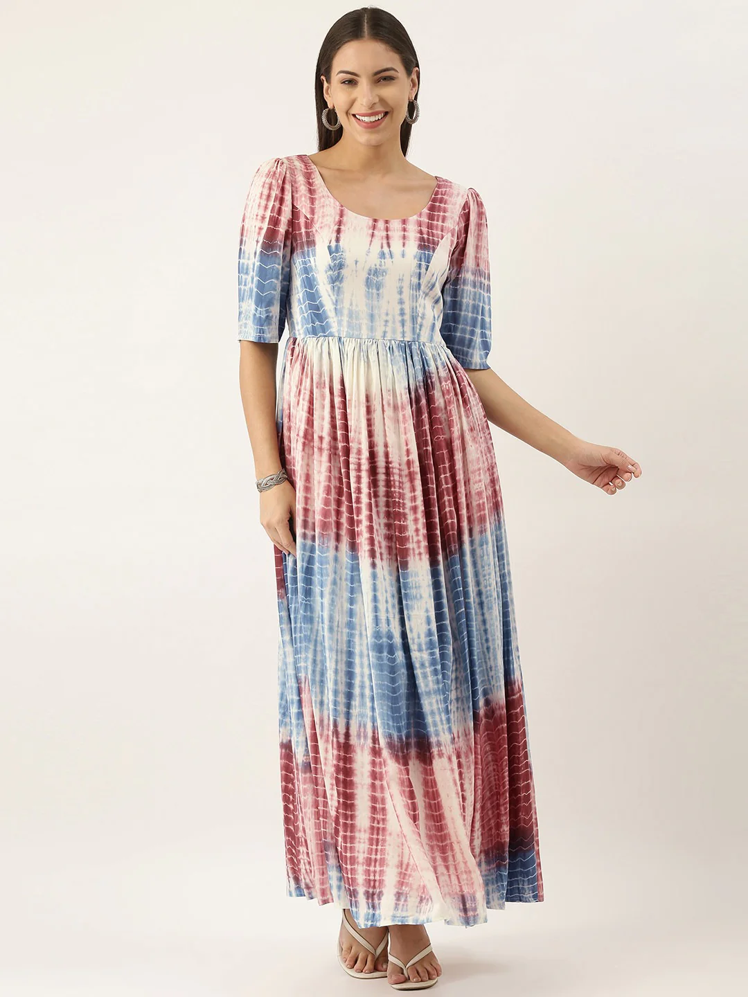 Bollywood Vogue Ready To Wear Multi Color Maxi Dress