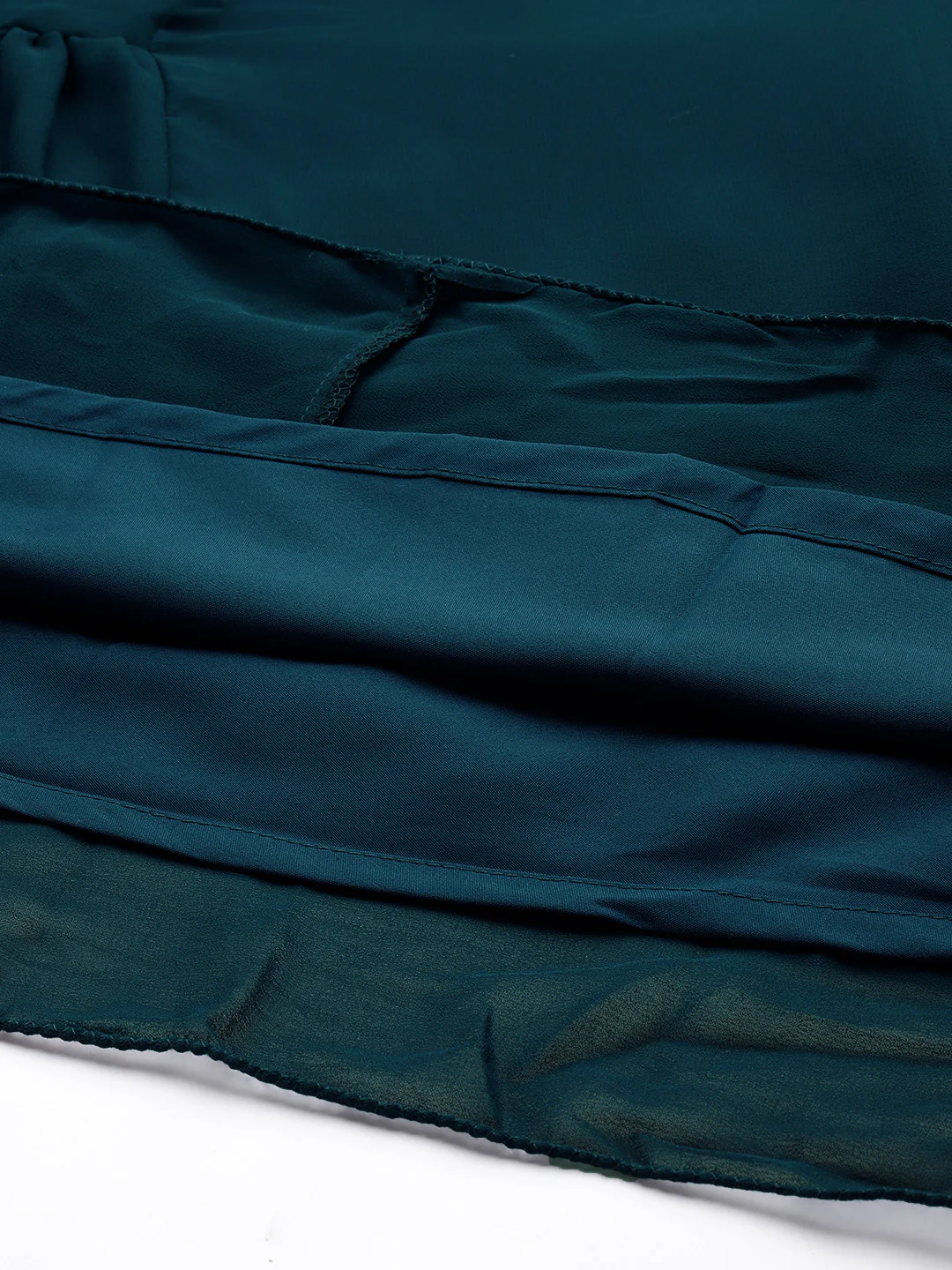 Bollywood Vogue Ready To Wear Blue Embroidered Georgette Dress - Image 4