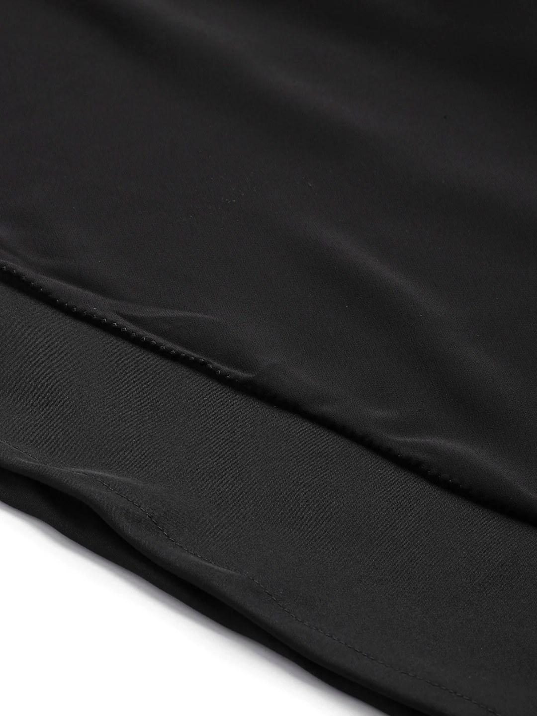 Bollywood Vogue Ready To Wear Black Georgette Embroidered Layered Dress - Image 4