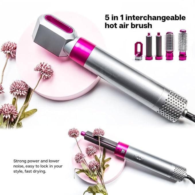 Drumstone 5-in-1 Hot Air Brush Styler with Detachable Heads – Straightening, Curling, Drying & Volumizing - Image 4