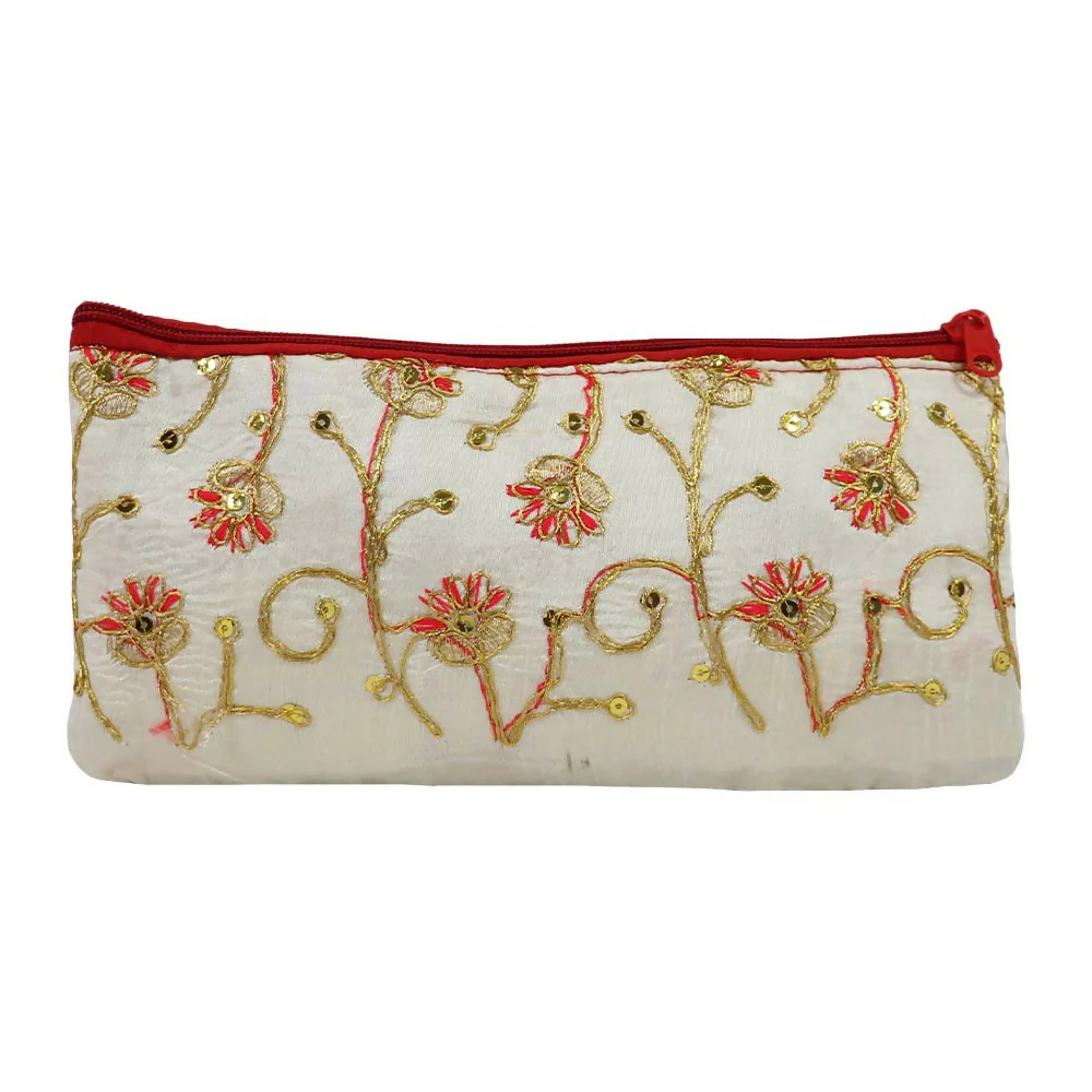 Elegant Floral Embroidered Clutch – Handcrafted Evening Bag for Women. - Image 6