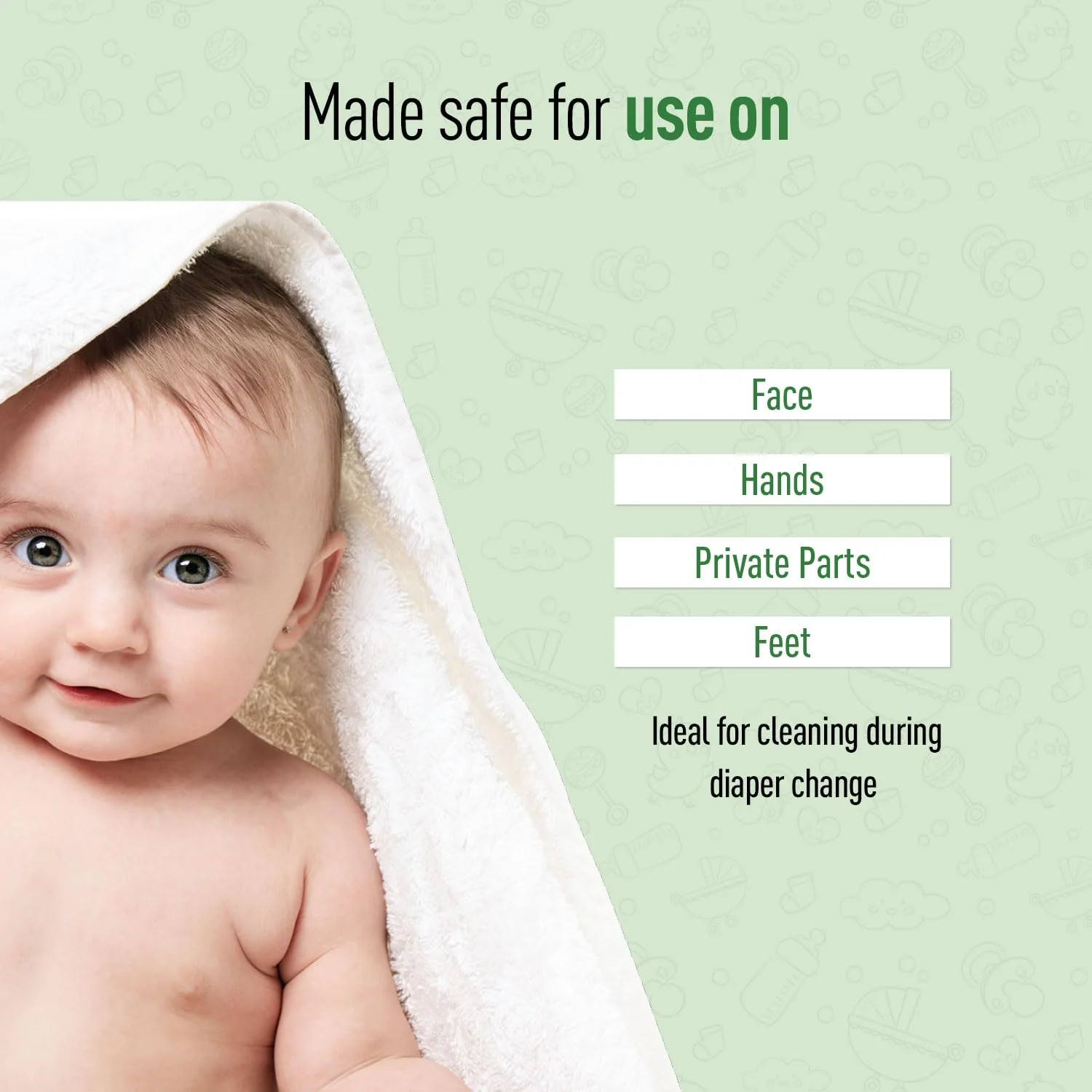 BodyGuard Premium Paraben Free Baby Wet Wipes with Aloe Vera - 72 Wipes (1 Pack, 72 each) - Image 4