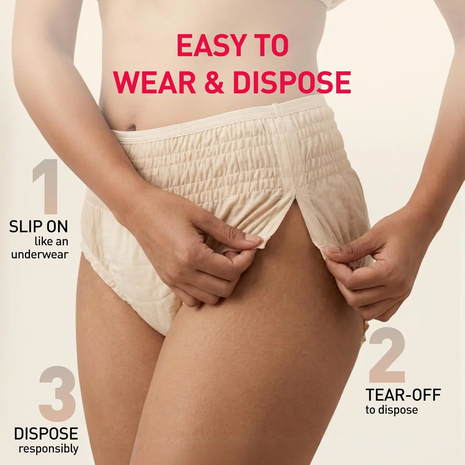 Sirona Disposable Period Panties for Women| L-XL | Ultra-Soft, Leakproof with DryCore360 & MagicStitch Technology | Heavy Flow & Overnight Protection | Postpartum & Post-Surgery Friendly | Pack of 2 - Image 8