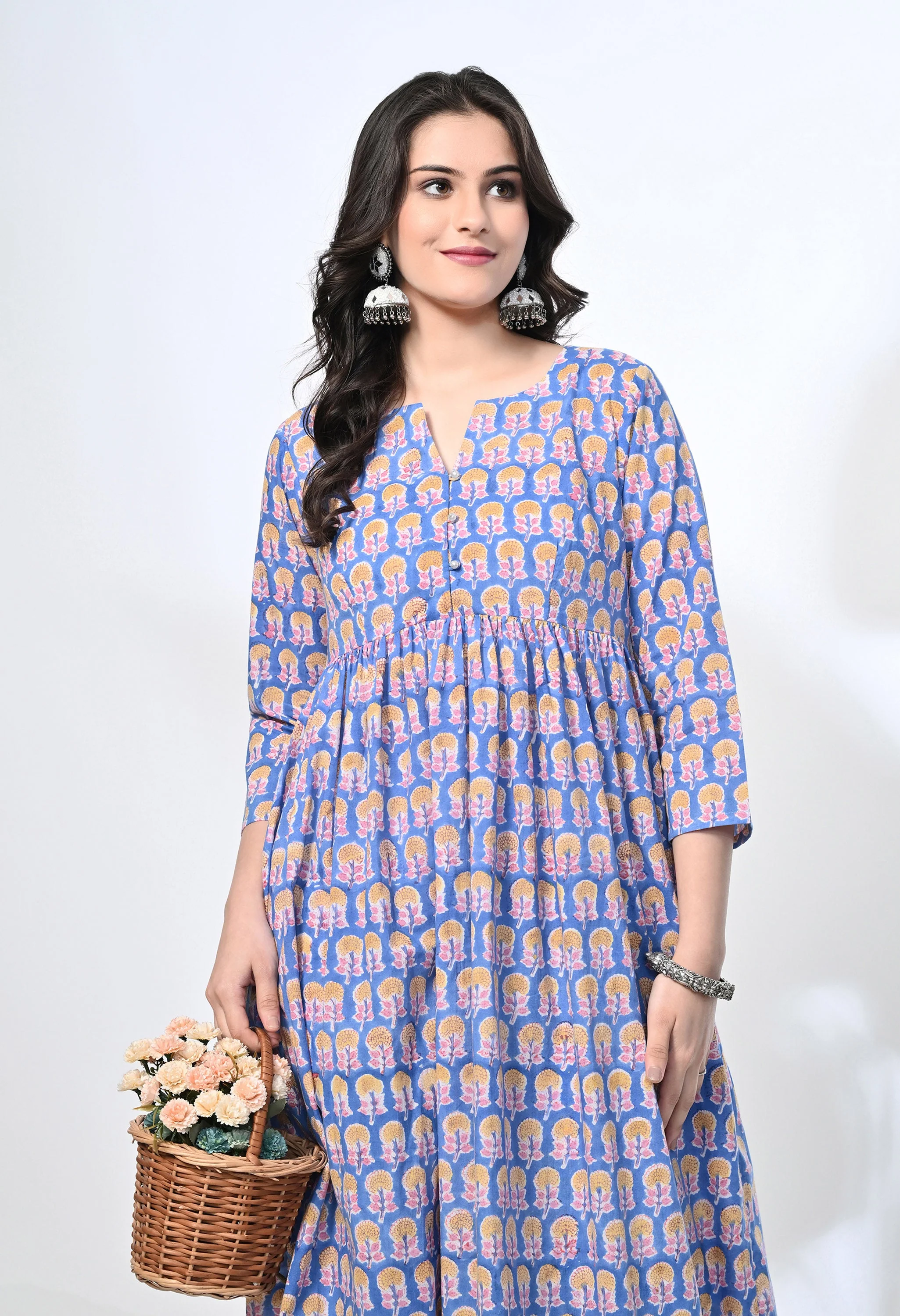FULWARI HANDBLOCK KURTA SET - Image 3