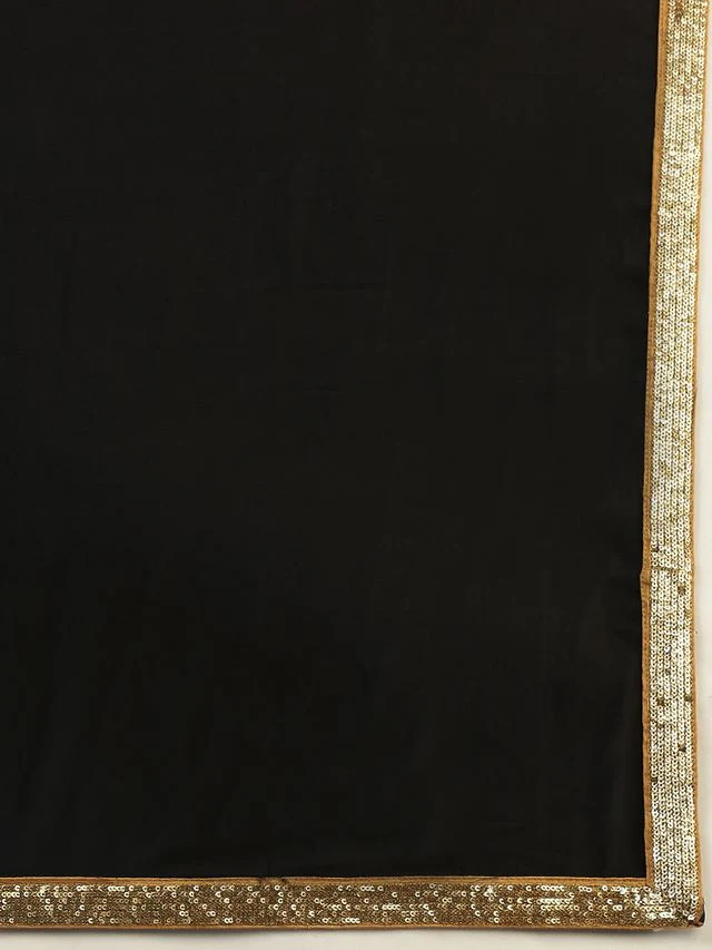 Bollywood Vogue Ready To Wear Black Embroidered Sequins Lehenga - Image 4