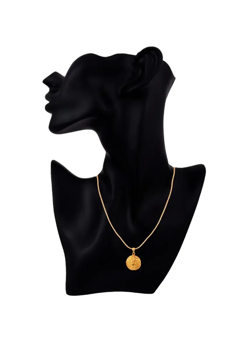 Gold Plated Floral Pendant Chain for Women and Girls (Gold,18 Inch) - Image 2