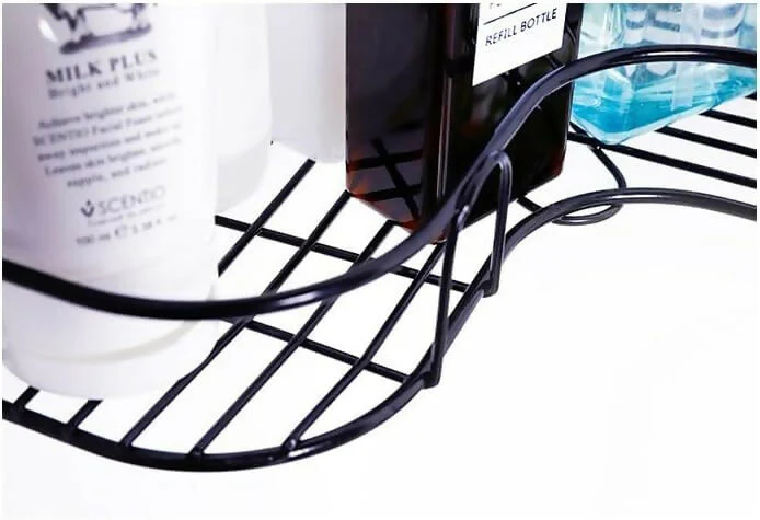 Heavy-Duty Self-Adhesive Metal Corner Bathroom Storage Rack (1 Piece) - Image 4