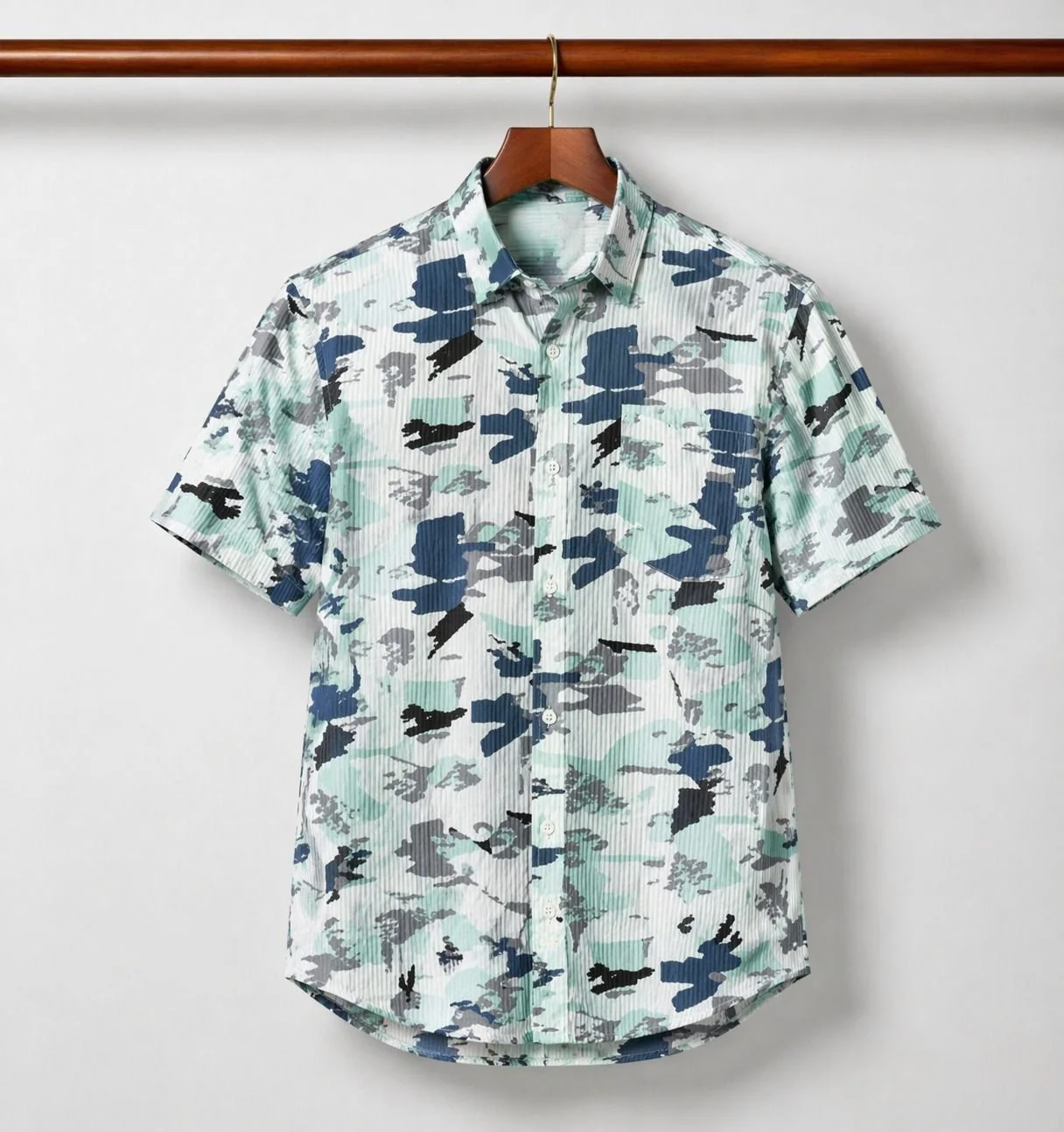 Men's Printed Casual Shirt Combo Pack of 2 | Half Sleeve | Brown & Green (Airforce Print) - Image 3