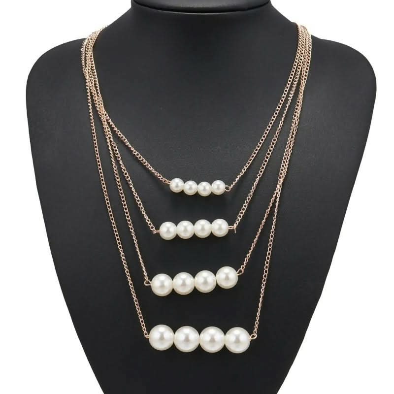 Pearl & Crystal Layered Necklace Set – 2-Piece Elegant Jewelry - Image 10