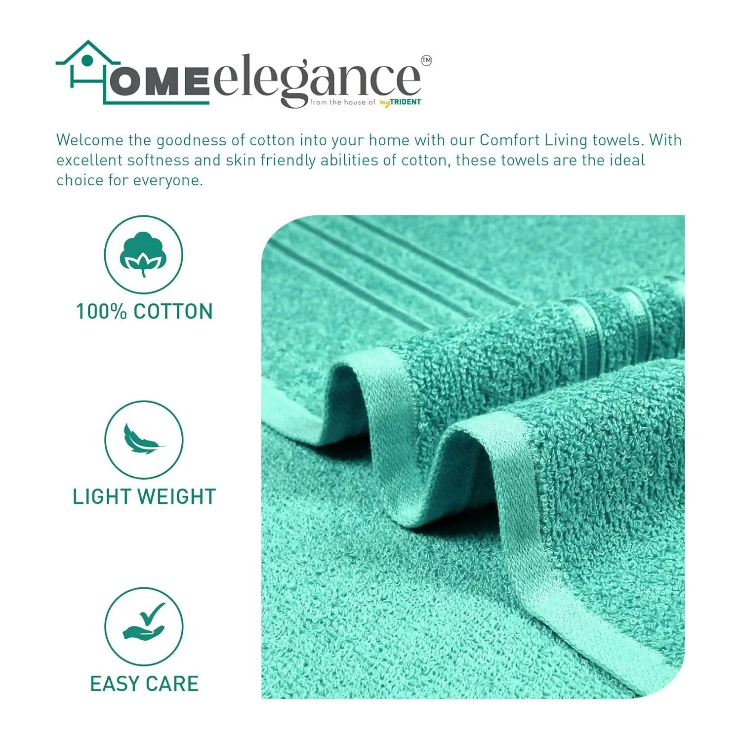 Home Elegance by myTRIDENT Hand Towel Multi colour - 2 pcs - Image 4