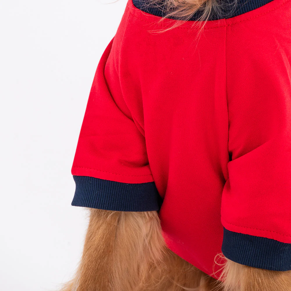 HUFT Fleece Dog Sweatshirt - Red - Image 4