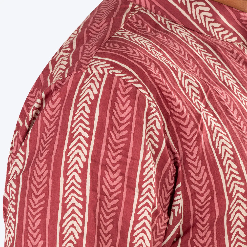 HUFT The Indian Collective Gul Human Shirt - Maroon - Image 4
