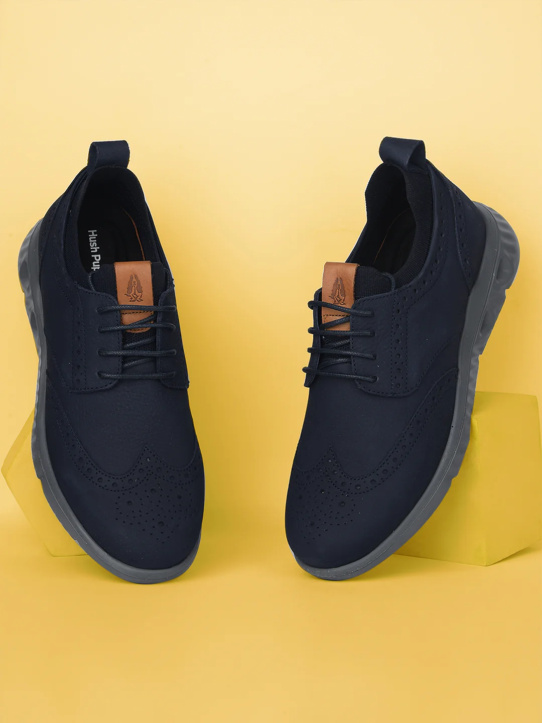 Hush Puppies Men Navy Blue Casual Lace-up Shoes - Image 6