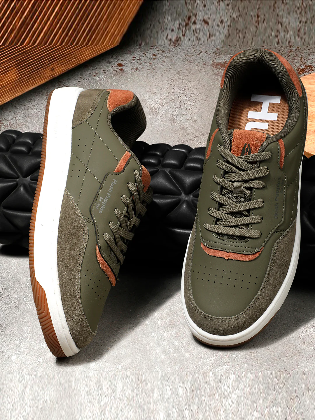 Hush Puppies Men Olive Casual Lace-up Sneaker - Image 6