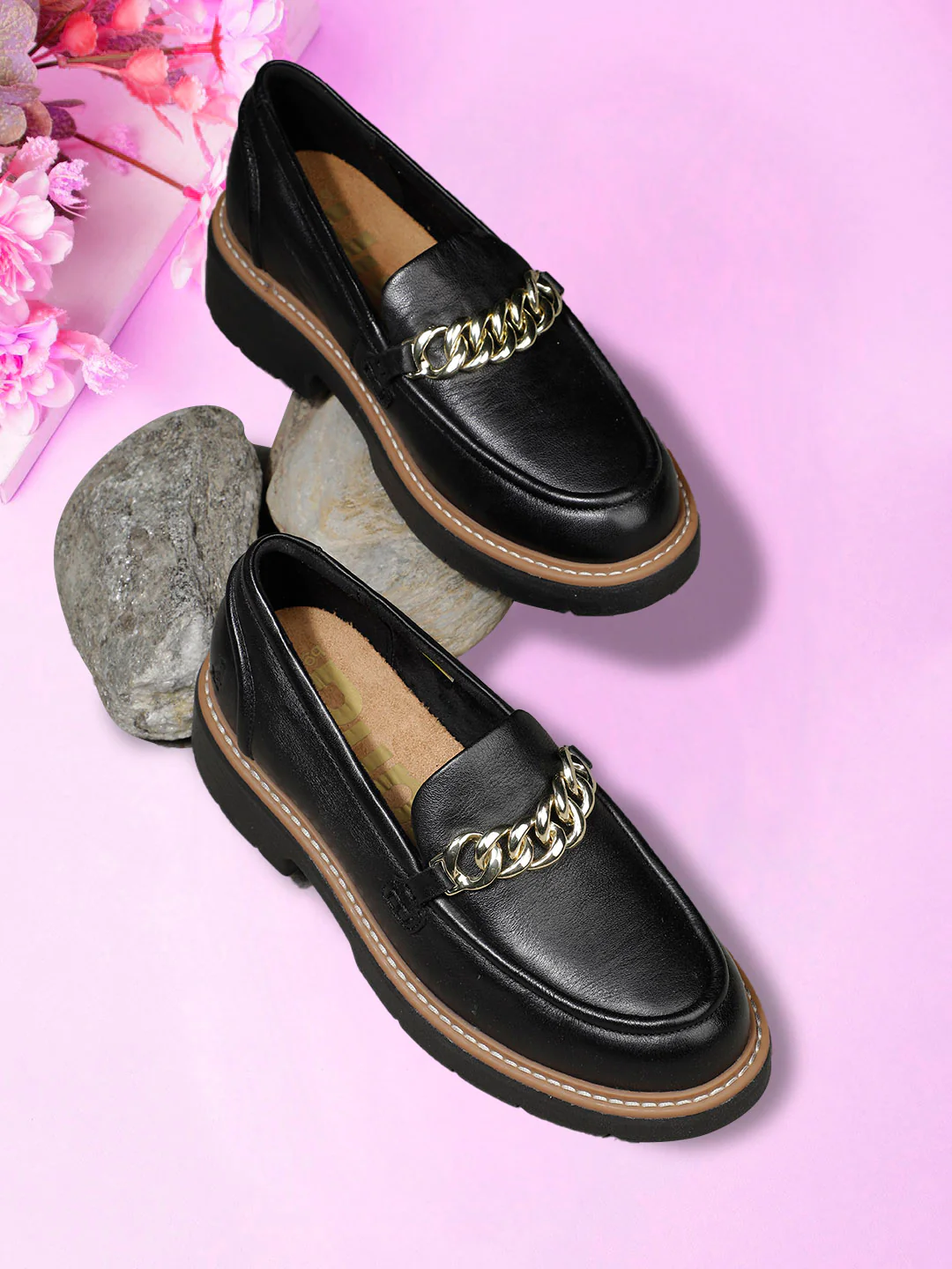 Hush Puppies Women Black Casual Slip-on Loafers - Image 6
