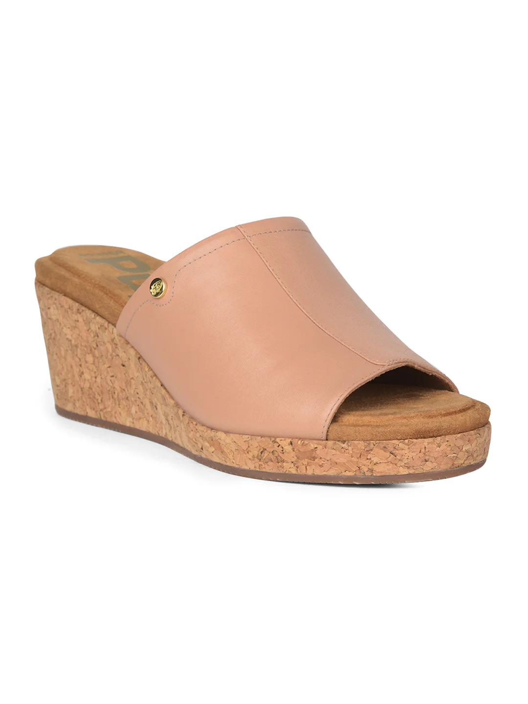 Hush Puppies Women Rose Gold Wedge Heel Mule Sandal