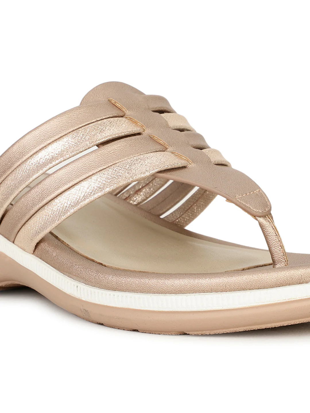 Hush Puppies Women Rose Gold Wedge Heel Thong Sandal - Image 5