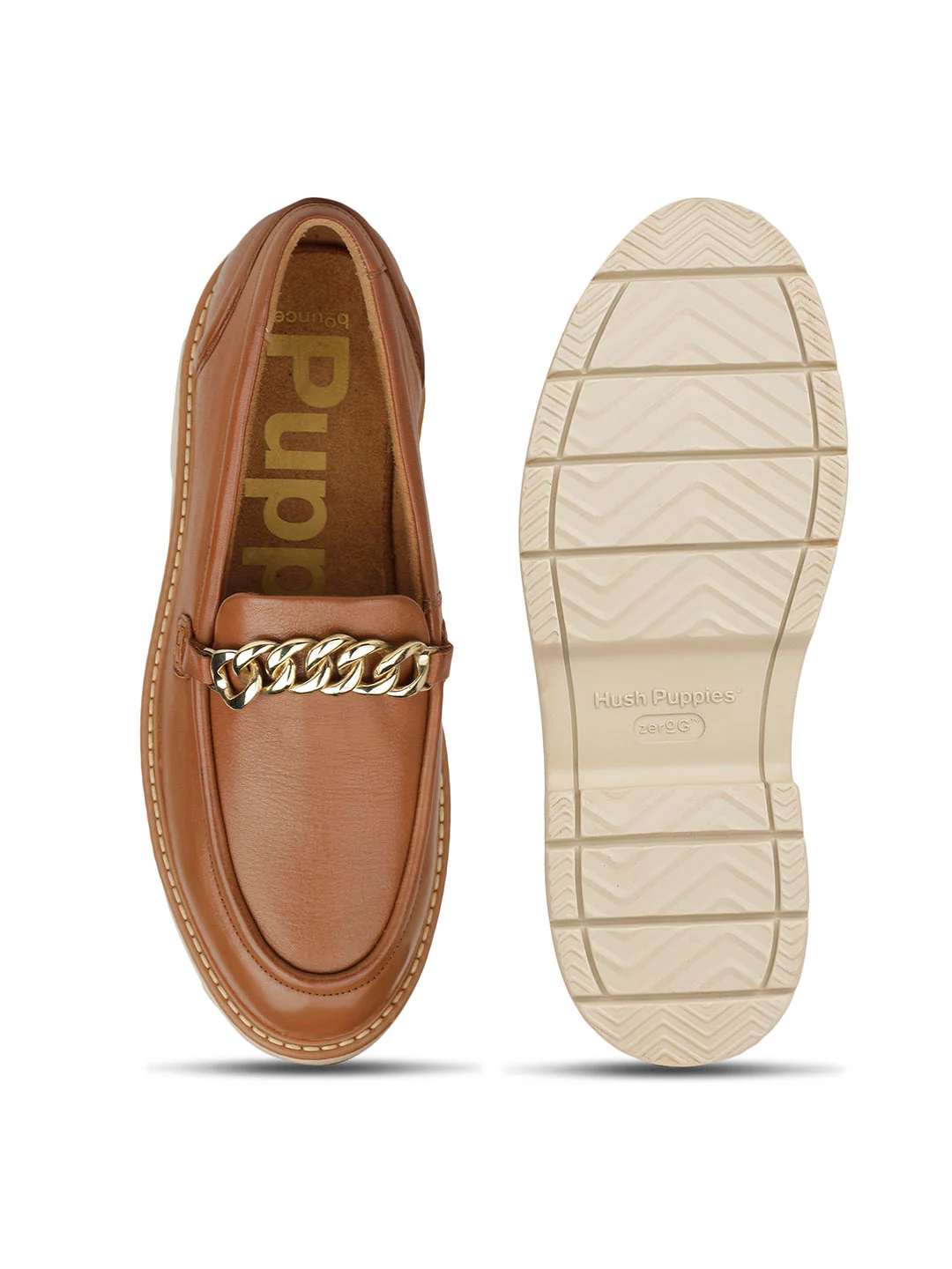 Hush Puppies Women Tan Casual Slip-on Loafers - Image 2