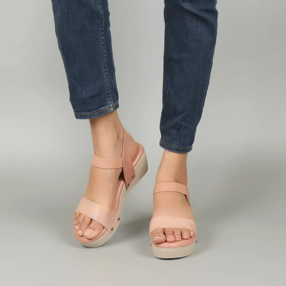 Indifeet Ankle Strap Platform Wedge Heel Sandals - Image 6
