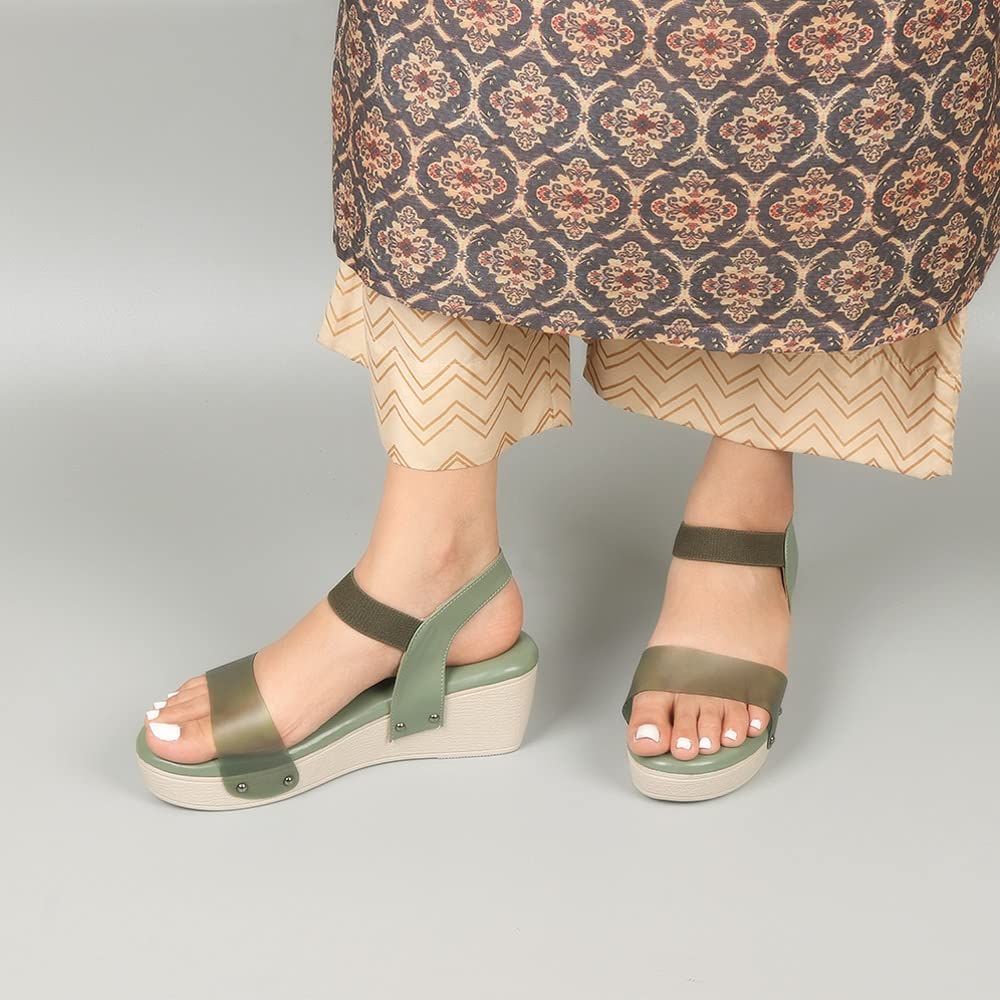 Indifeet Ankle Strap Platform Wedge Heel Sandals - Image 7