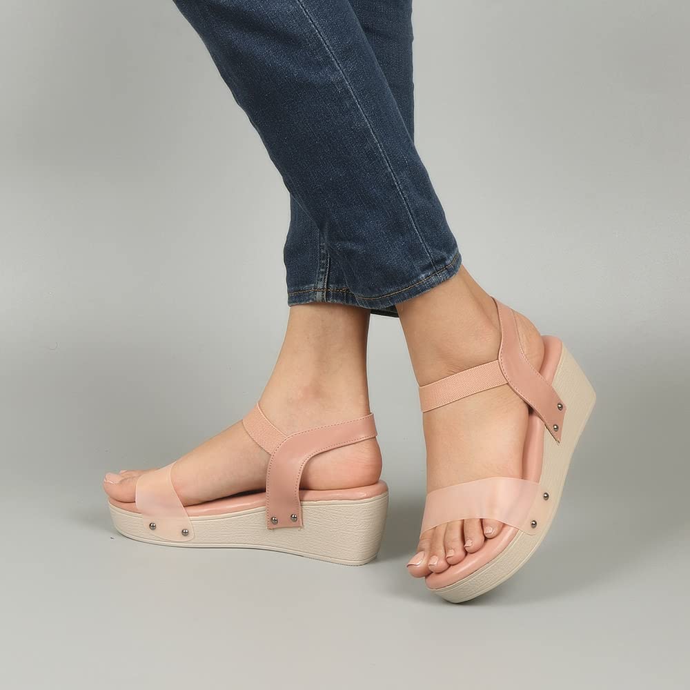 Indifeet Ankle Strap Platform Wedge Heel Sandals - Image 8