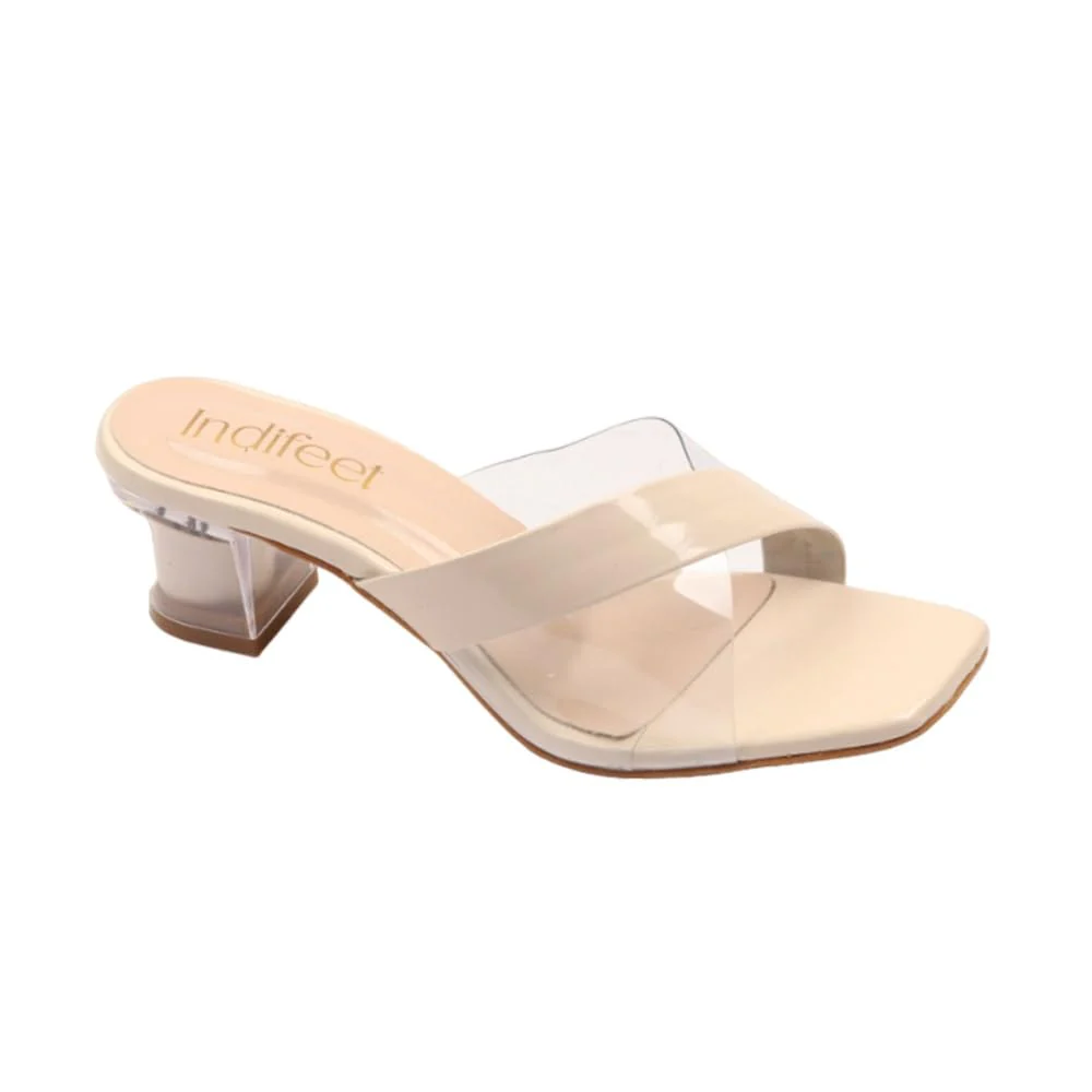 Indifeet Cross Strap Block Heels