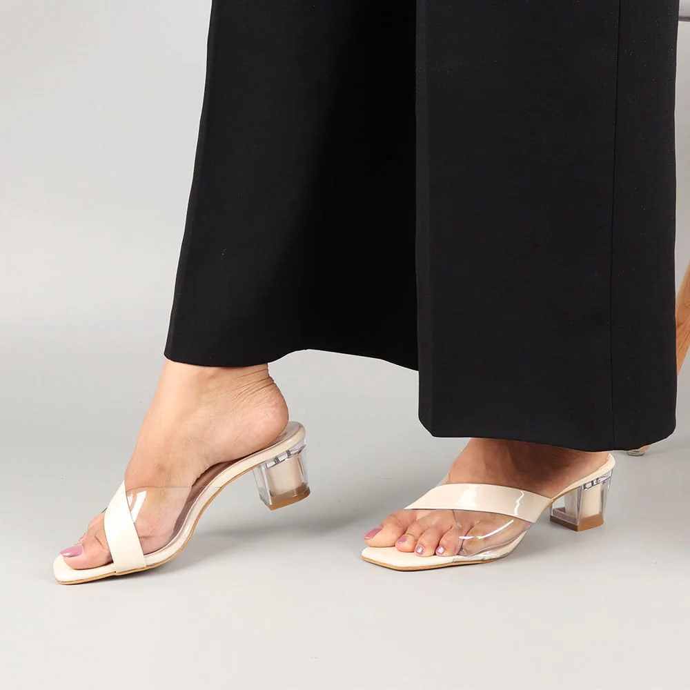 Indifeet Cross Strap Block Heels - Image 7
