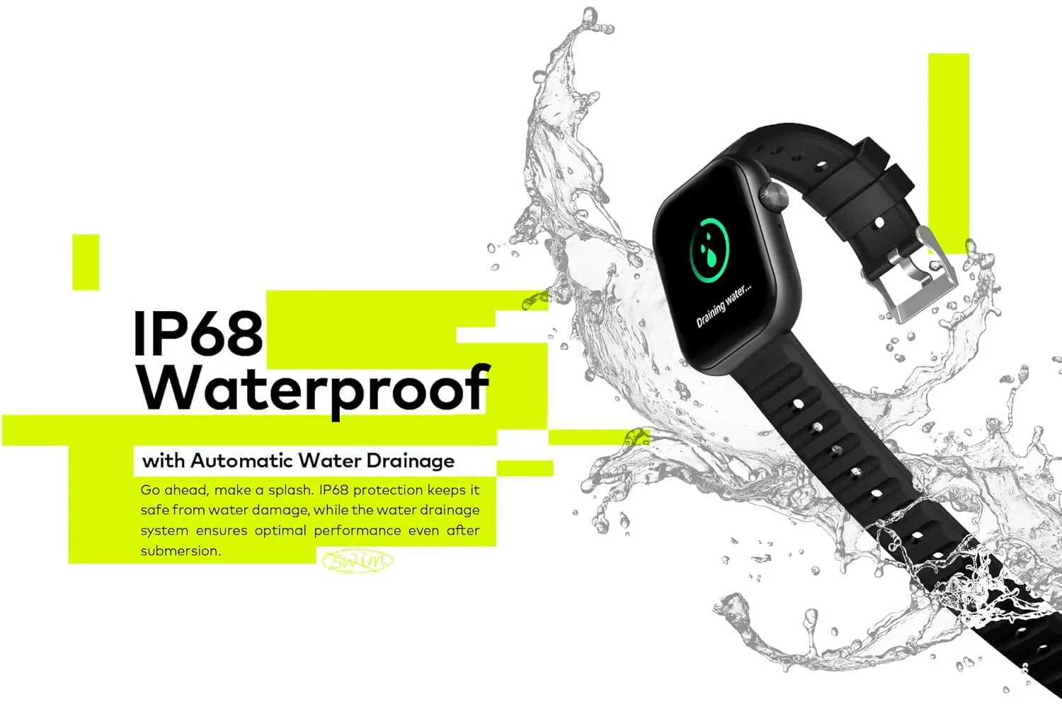 itel Alpha Edge Bluetooth Smartwatch with Square Touch Display (Multicolor) - Image 4